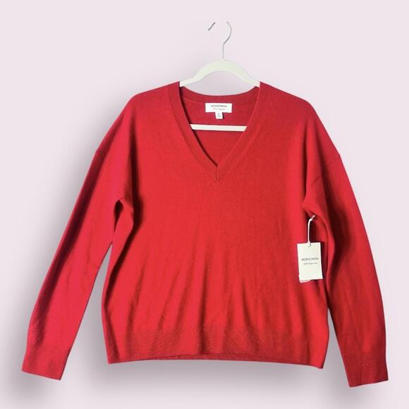 NWT Red 100% Cashmere Nordstrom Sweater Size Medium - Picture 3 of 10